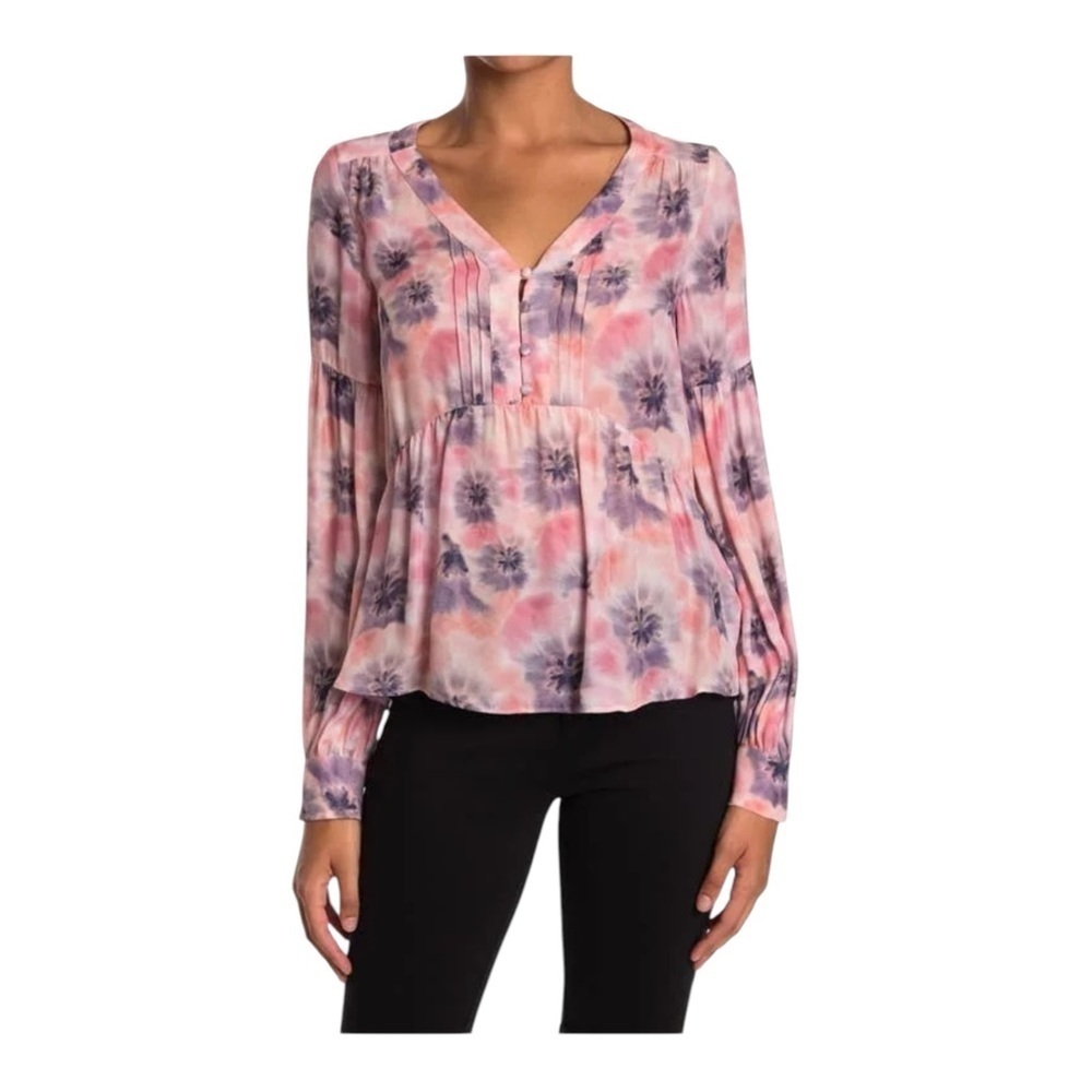 PARKER Silk Camilia Blouse in Feathered Floral NWT
